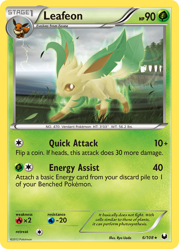 Leafeon (6/108) - Dark Explorers Pokémon Card