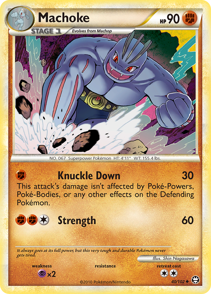 Machoke (40/102) - HS—Triumphant Pokémon Card