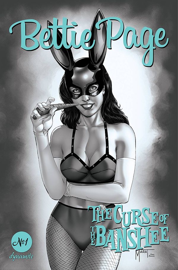 Bettie Page: The Curse of the Banshee #1 (30 Copy Mychaels B&w Cover)