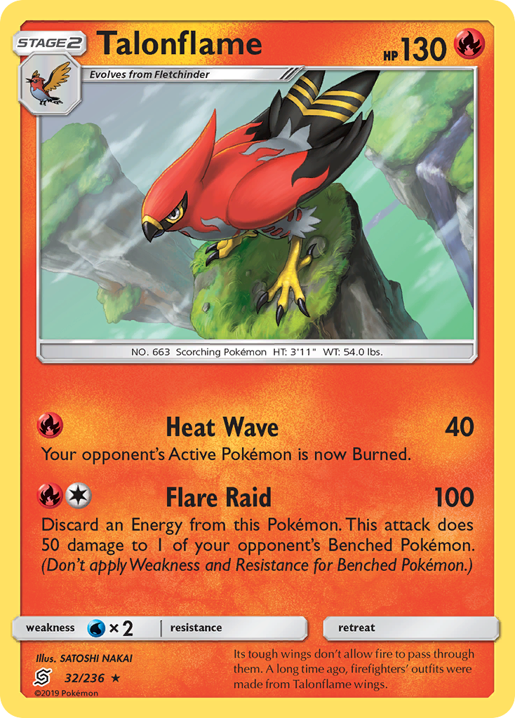 Talonflame (32/236) - Unified Minds Pokémon Card