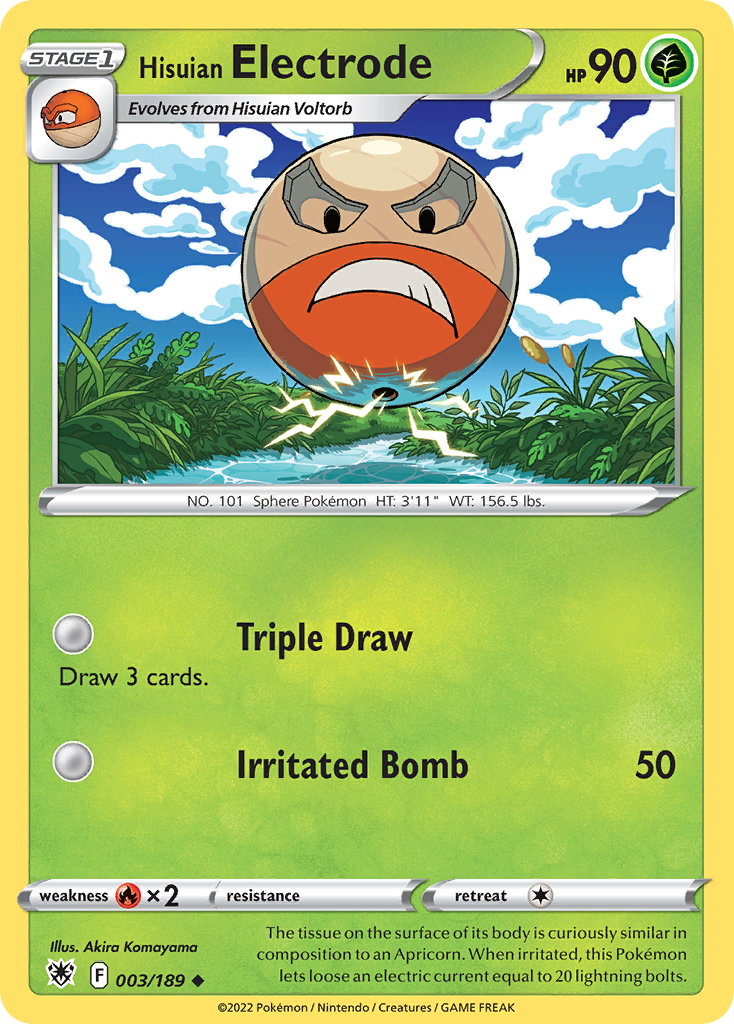 Hisuian Electrode (3/189) - Astral Radiance Pokémon Card