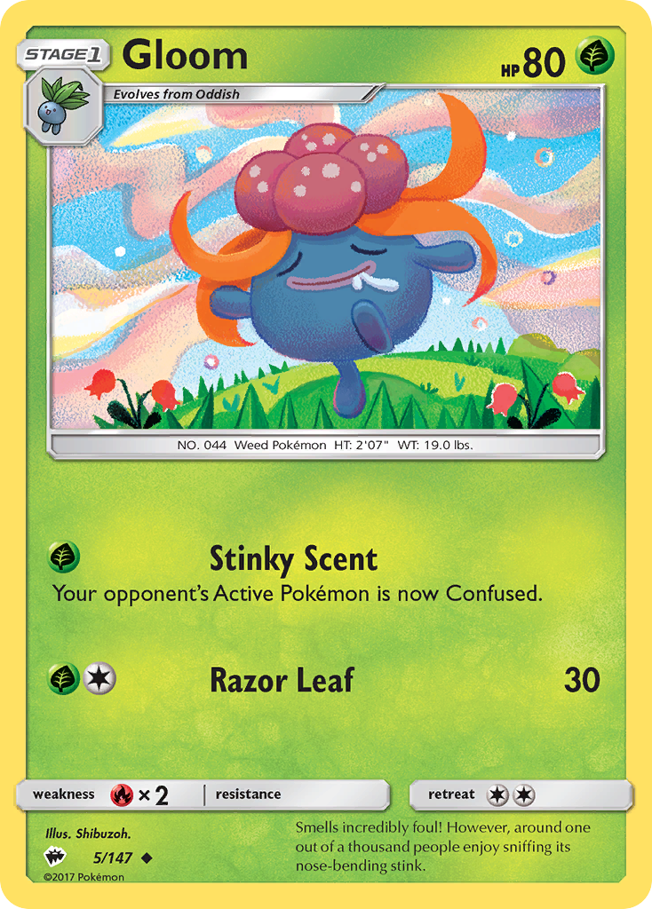 Gloom (5/147) - Burning Shadows Pokémon Card