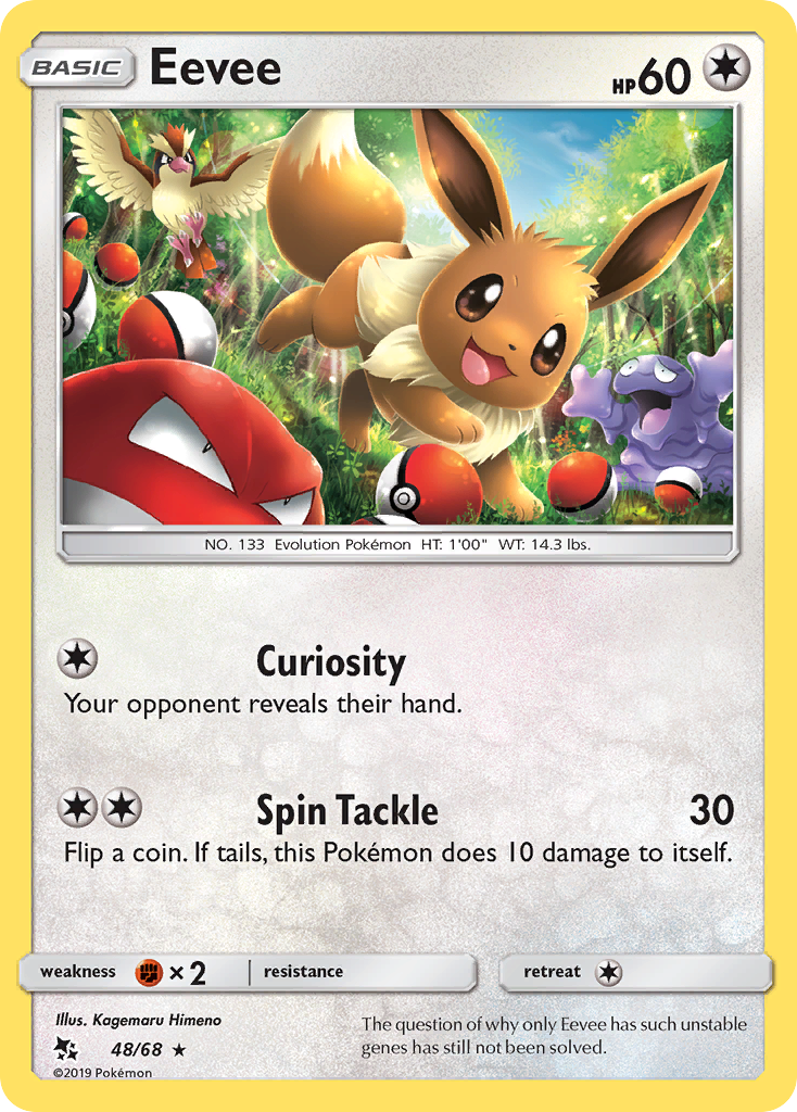 Eevee (48/68) - Hidden Fates Pokémon Card