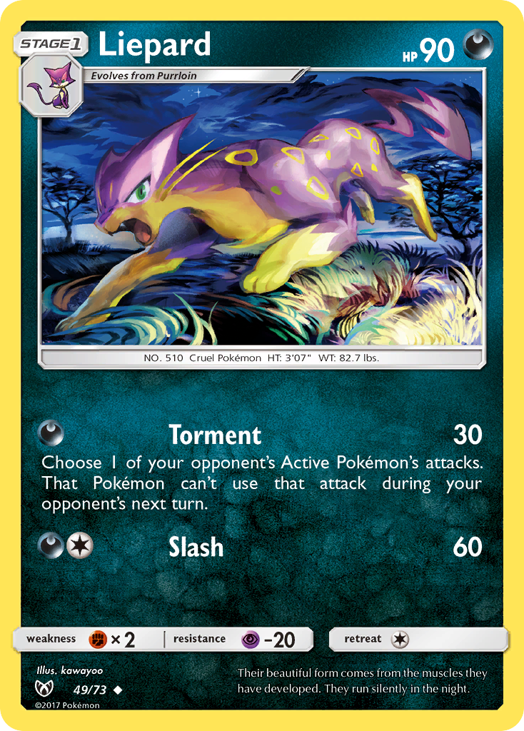 Liepard (49/73) - Shining Legends Pokémon Card