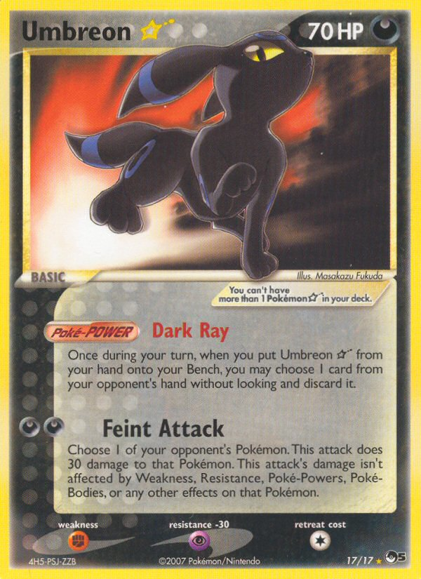 Umbreon ★ Star (17/17) - POP Series 5 Pokémon Card