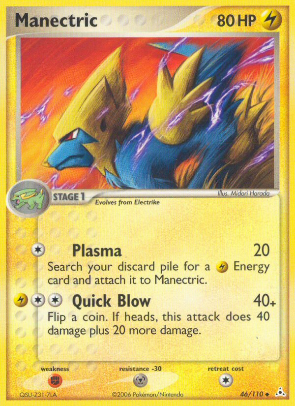 Manectric (46/110) - Holon Phantoms Pokémon Card