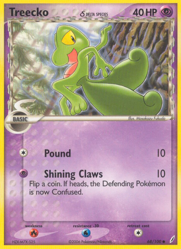 Treecko δ (68/100) - Crystal Guardians Pokémon Card