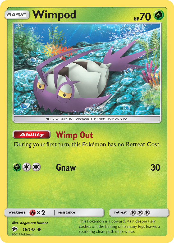 Wimpod (16/147) - Burning Shadows Pokémon Card