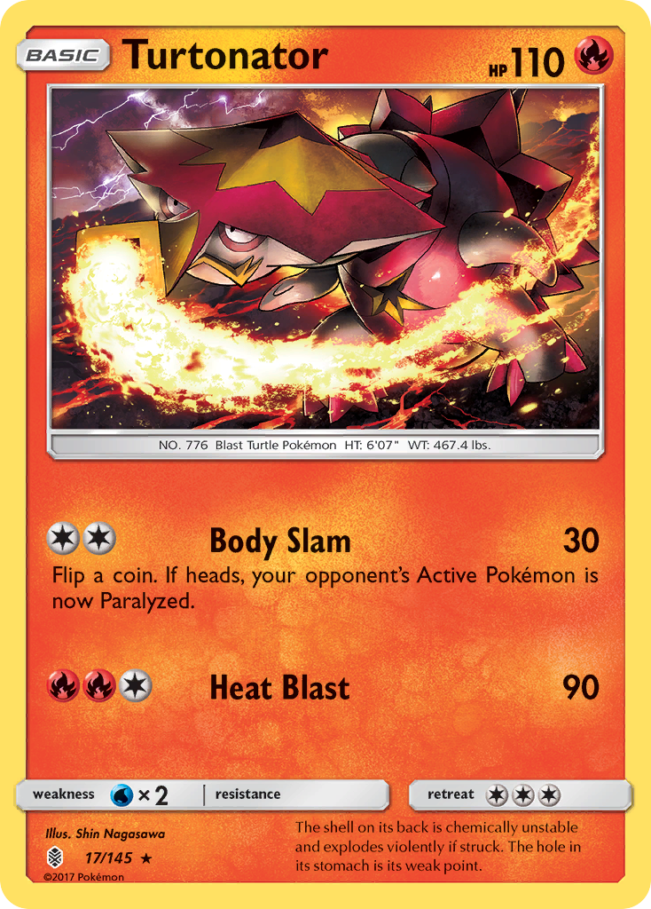 Turtonator (17/145) - Guardians Rising Pokémon Card