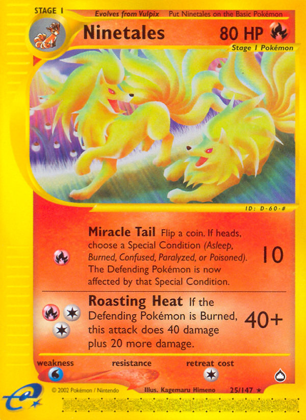 Ninetales (25/147) - Aquapolis Pokémon Card