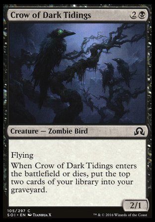 Crow of Dark Tidings (Shadows over Innistrad) Trading Card