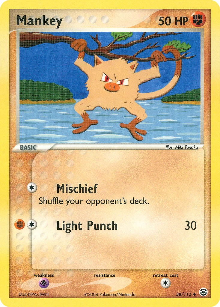 Mankey (38/112) - FireRed & LeafGreen Pokémon Card