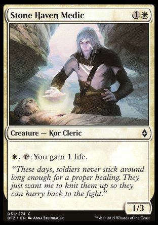 Stone Haven Medic (Battle for Zendikar) Trading Card