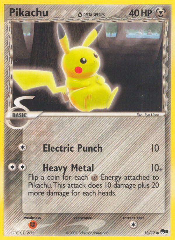 Pikachu δ (13/17) - POP Series 5 Pokémon Card