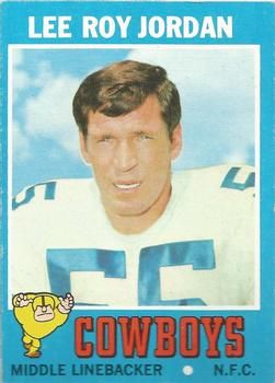 Lee Roy Jordan 1971 Topps #31 Sports Card