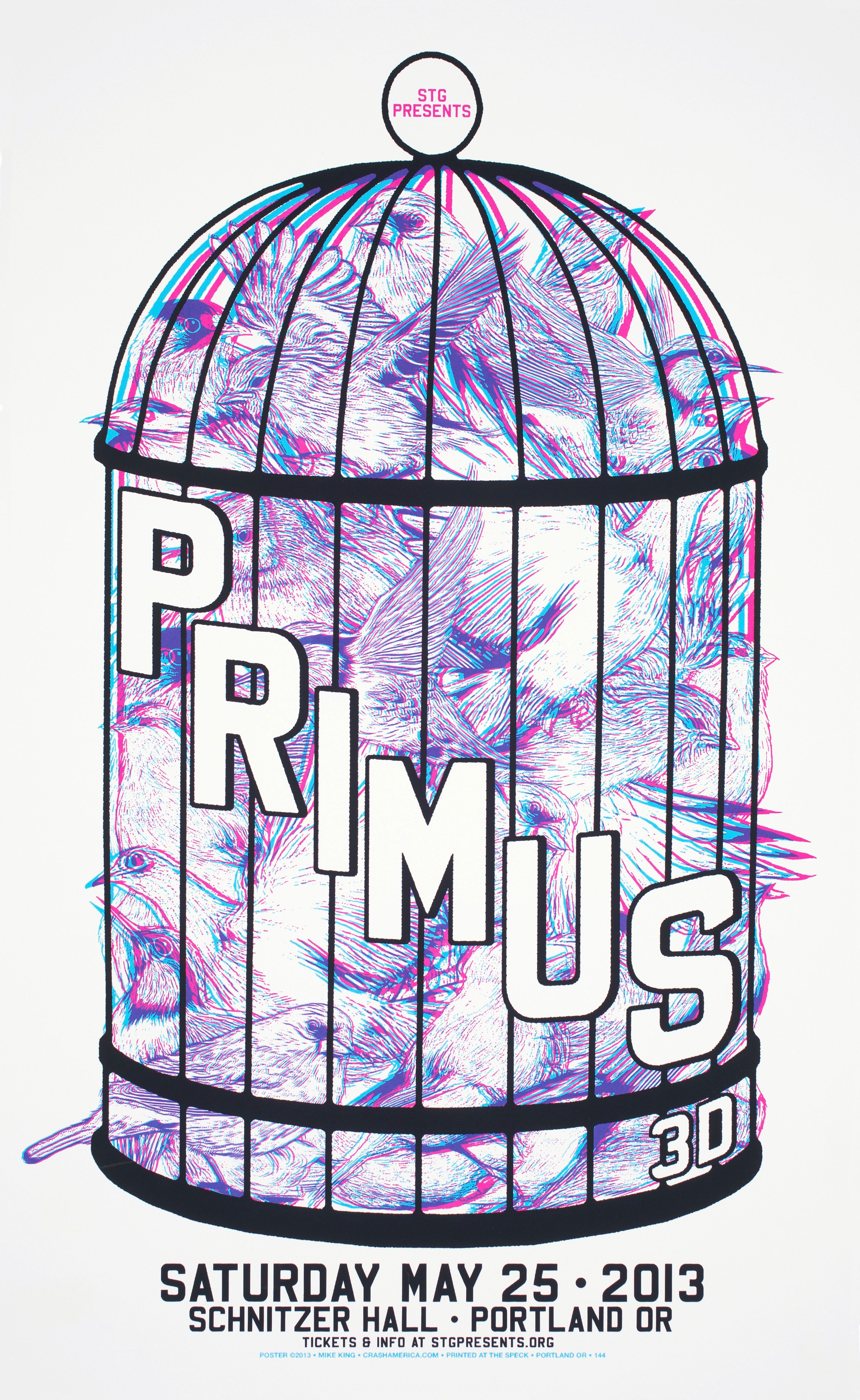 MXP-82.1 Primus 2013 Schnitzer Hall  May 25 Concert Poster
