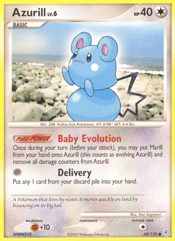 Azurill (69/130) - Diamond & Pearl Pokémon Card