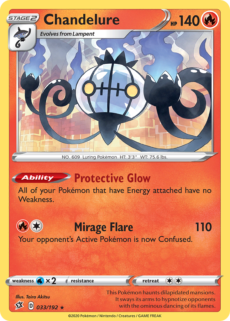 Chandelure (33/192) - Rebel Clash Pokémon Card