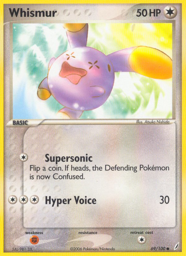 Whismur (69/100) - Crystal Guardians Pokémon Card