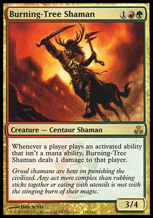 Burning-Tree Shaman (Guildpact) Trading Card