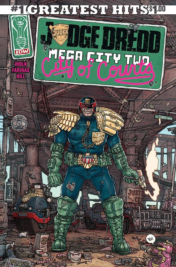 Judge Dredd Mega-city Two #1 Idw Greatest Hits Cover