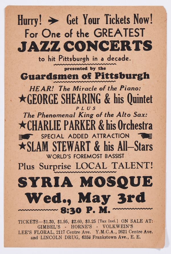 Charlie Parker at Syria Mosque 1950