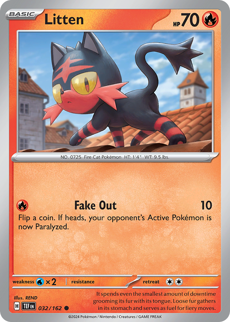 Litten (32/162) - Temporal Forces Pokémon Card