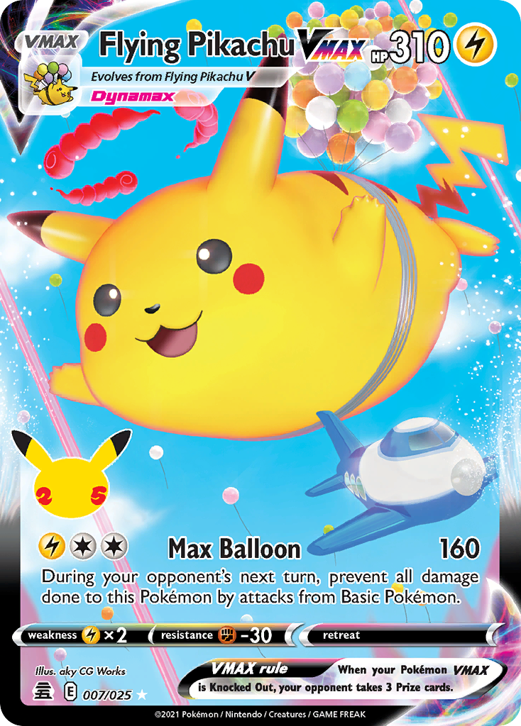 Flying Pikachu VMAX (7/25) - Celebrations Pokémon Card