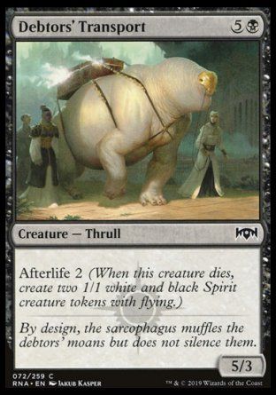 Debtors' Transport (Ravnica Allegiance) Trading Card