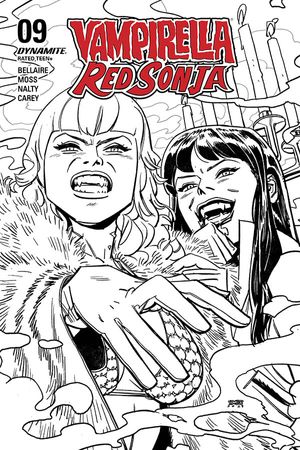 Vampirella Red Sonja #9 (40 Copy Romero B&w Cover)