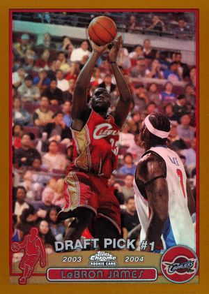 LeBron James 2003 Topps Chrome #111 (Gold Refractor /50)