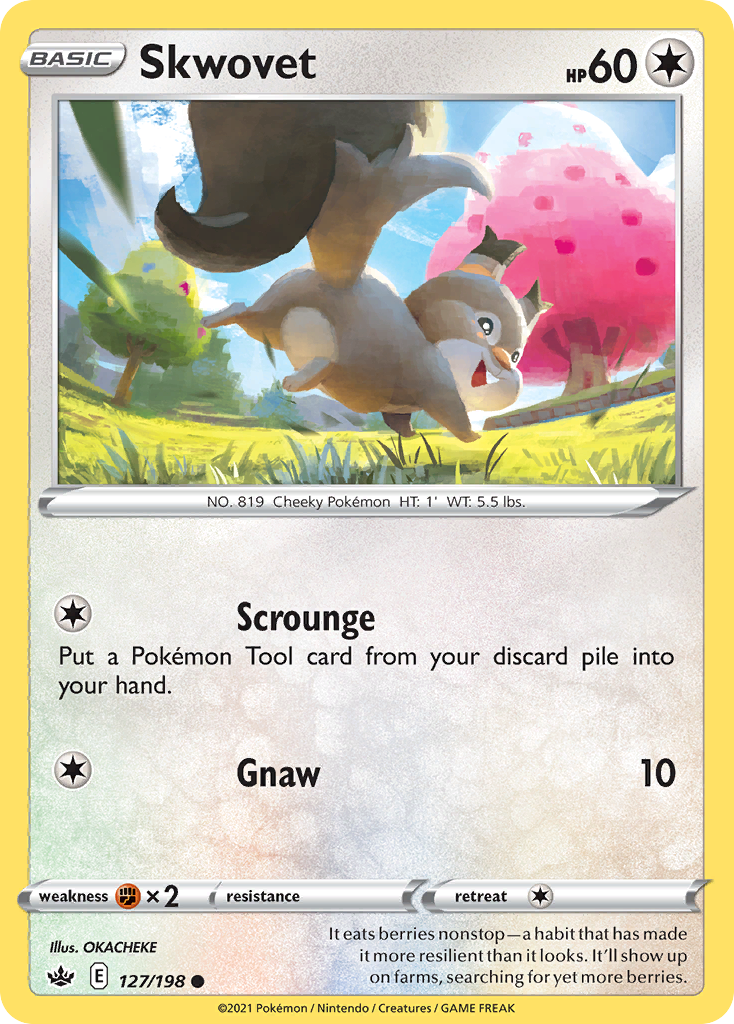 Skwovet (127/198) - Chilling Reign Pokémon Card