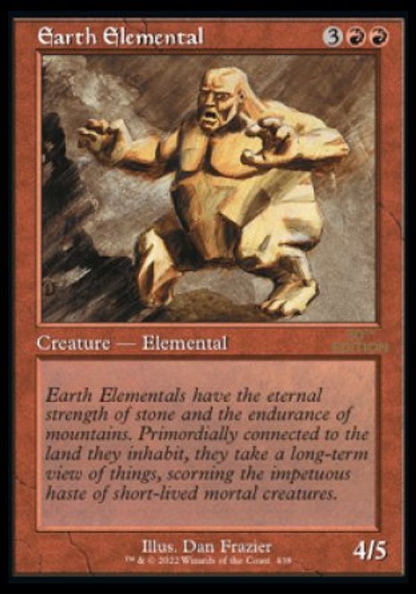 Earth Elemental (Magic 30th Anniversary Edition - Old Frame)