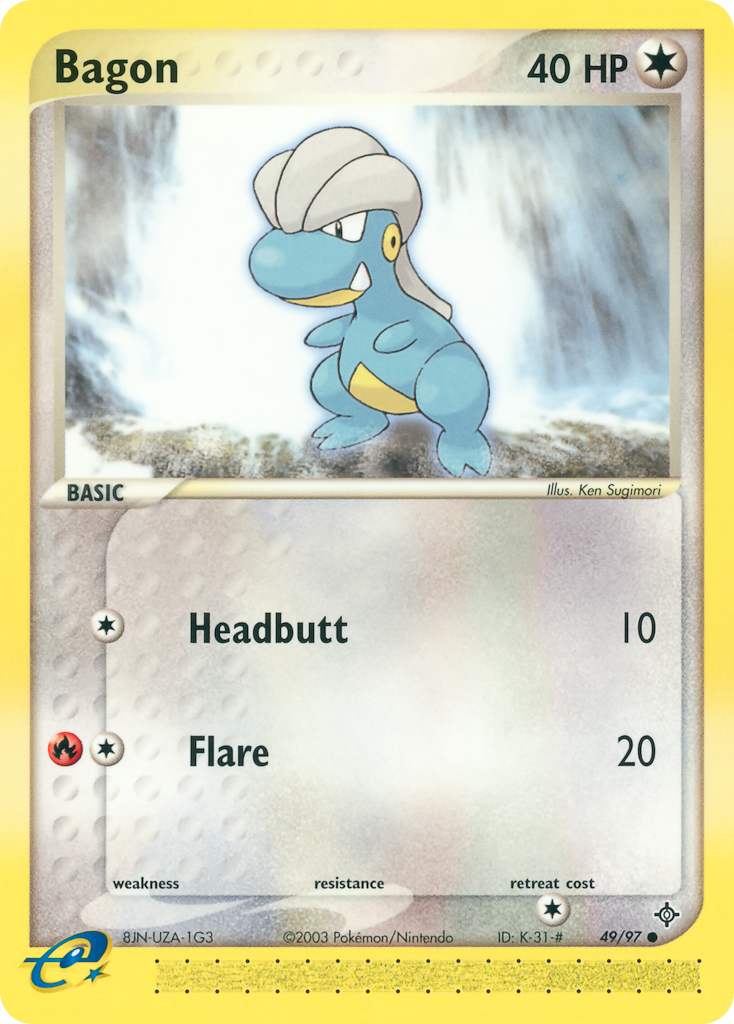 Bagon (49/97) - Dragon Pokémon Card