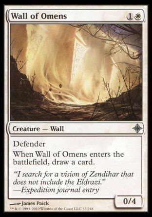 Wall of Omens (Rise of the Eldrazi) Trading Card