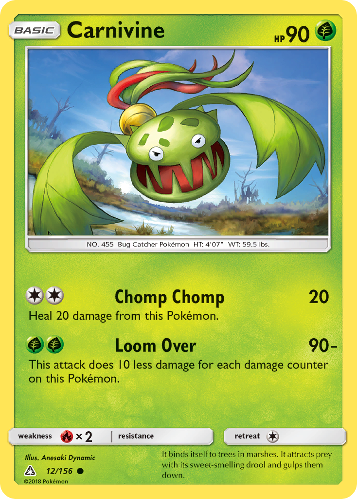 Carnivine (12/156) - Ultra Prism Pokémon Card