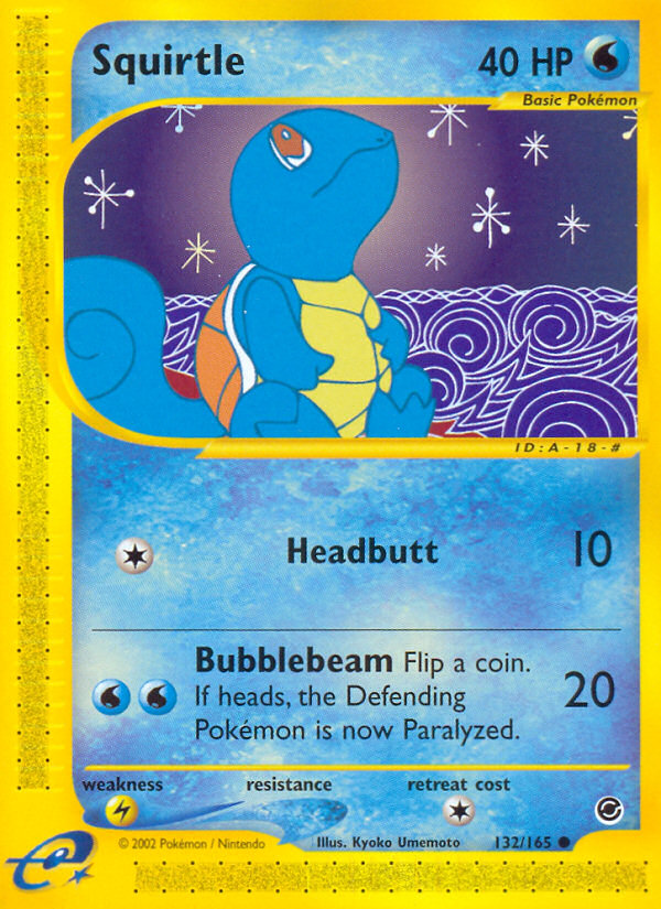 Squirtle (132/165) - Expedition Base Set Pokémon Card