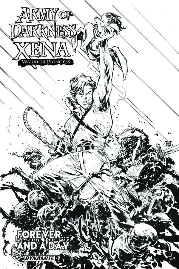 Army Of Darkness Xena Forever And A Day #2 (Cover B 10 Copy B&w Cover)