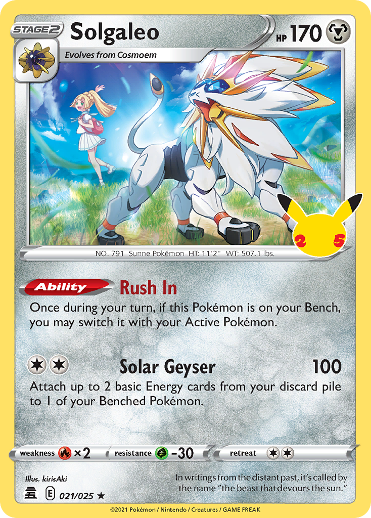 Solgaleo (21/25) - Celebrations Pokémon Card