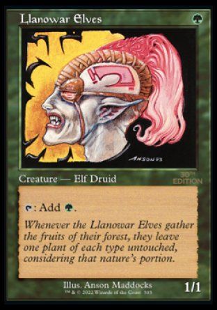 Llanowar Elves (Magic 30th Anniversary Edition - Old Frame) Trading Card