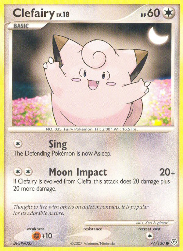 Clefairy (77/130) - Diamond & Pearl Pokémon Card