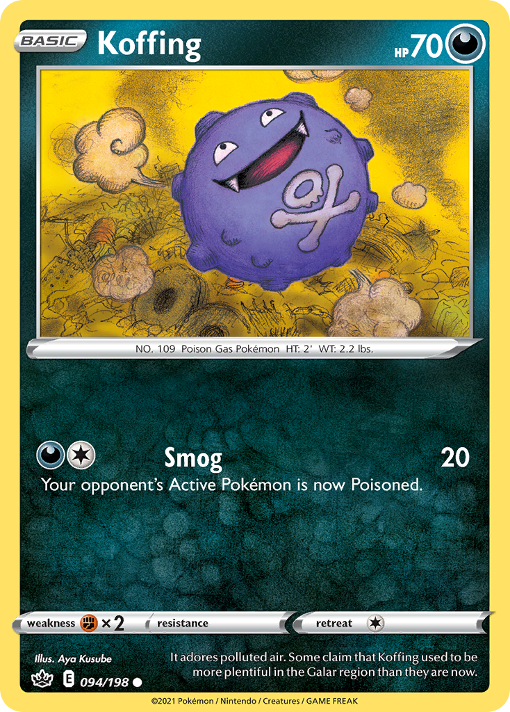 Koffing (94/198) - Chilling Reign Pokémon Card