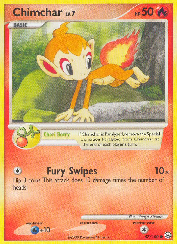 Chimchar (57/100) - Majestic Dawn Pokémon Card