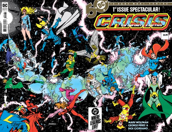 Crisis on Infinite Earths #1 (Facsimile Edition Cvr B George Perez Wraparound Foil Variant)