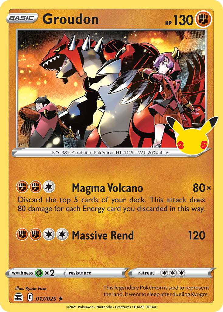 Groudon (17/25) - Celebrations Pokémon Card