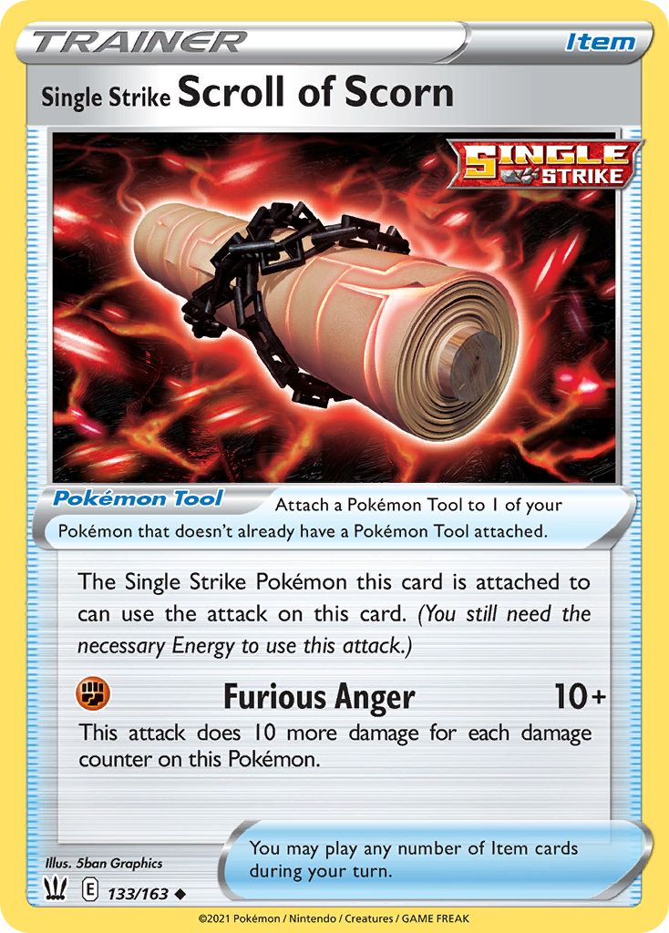 Single Strike Scroll of Scorn (Trainer: Pokémon Tool) (133/163) - Battle Styles Pokémon Card