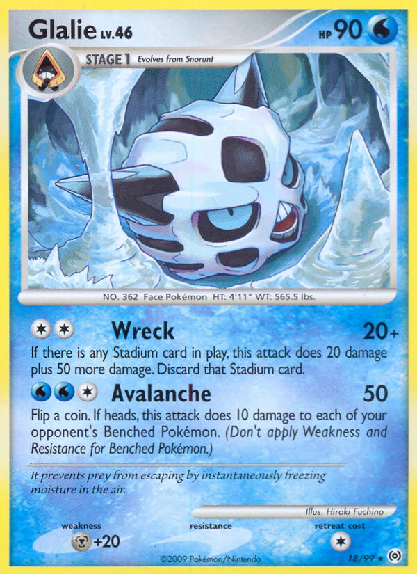 Glalie (18/99) - Arceus Pokémon Card