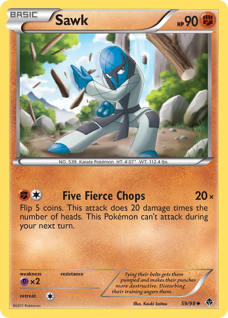 Sawk (59/98) - Emerging Powers Pokémon Card