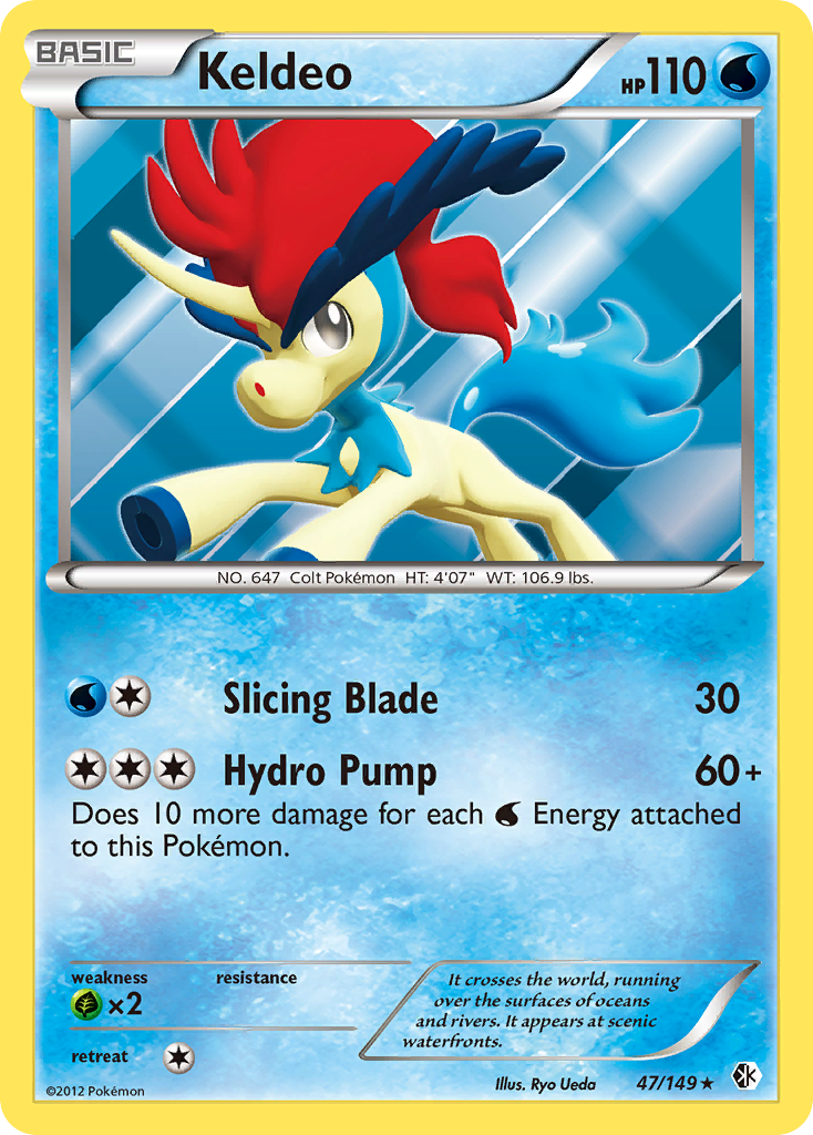 Keldeo (47/149) - Boundaries Crossed Pokémon Card