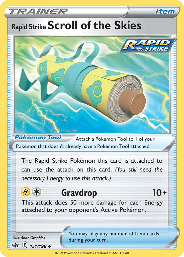 Rapid Strike Scroll of the Skies (Trainer: Pokémon Tool) (151/198) - Chilling Reign Pokémon Card